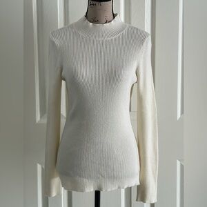 Takara women's Mockneck, Long Sleeve ribbed knit sweater nwt